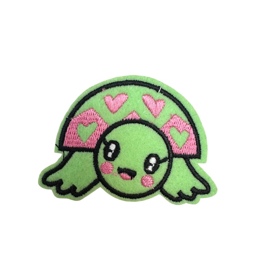 Silitettävä kangasmerkki - kilpikonna