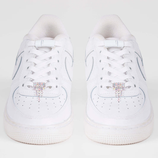 EEZYBEEZY kengännauhakoriste valkoisilla bling bling timanteilla