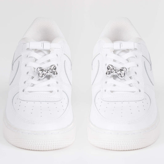 EEZYBEEZY kengännauhakoriste hopeinen rusetti