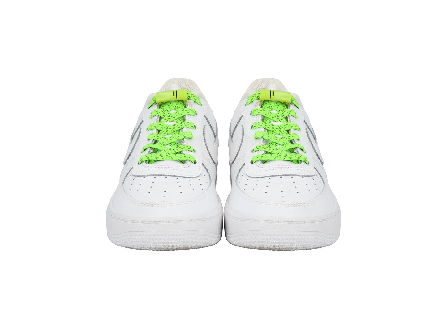 Venyvät kengännauhat - NEON VIHREÄ HEIJASTAVA