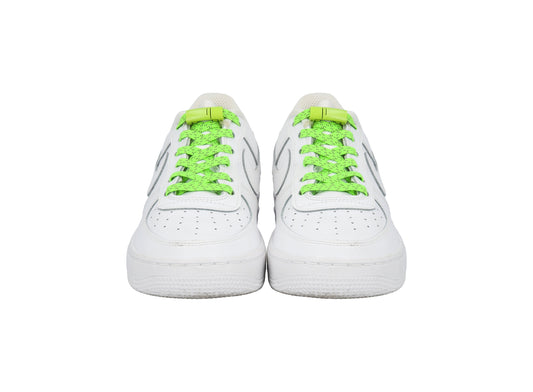 Venyvät kengännauhat - NEON VIHREÄ HEIJASTAVA