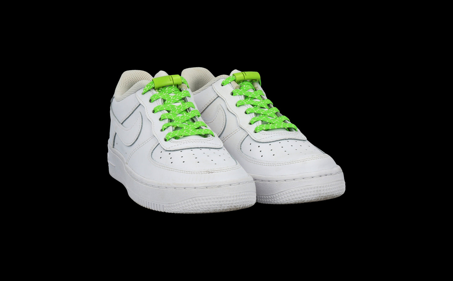 Venyvät kengännauhat - NEON VIHREÄ HEIJASTAVA