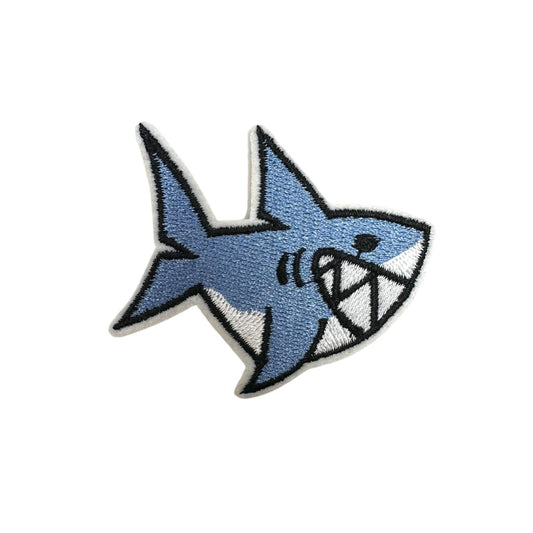 Silitettävä kangasmerkki - hai