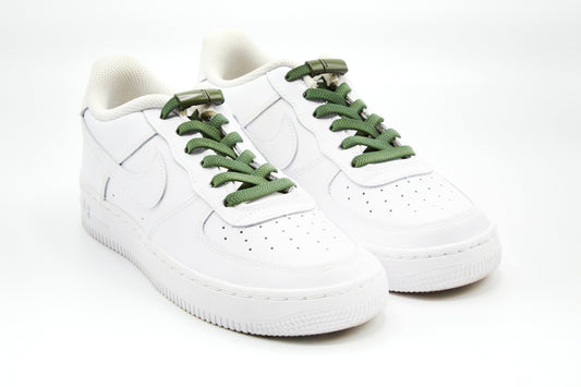 Venyvät kengännauhat - ARMY GREEN