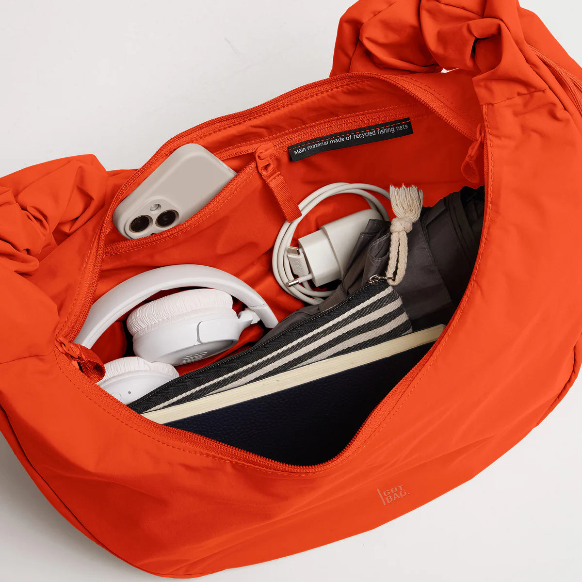 GOT BAG / MOON BAG RUFFLE - HOT CORAL
