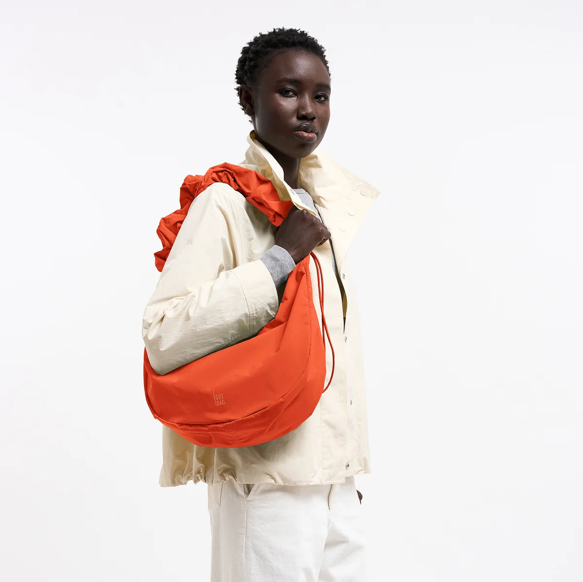 GOT BAG / MOON BAG RUFFLE - HOT CORAL