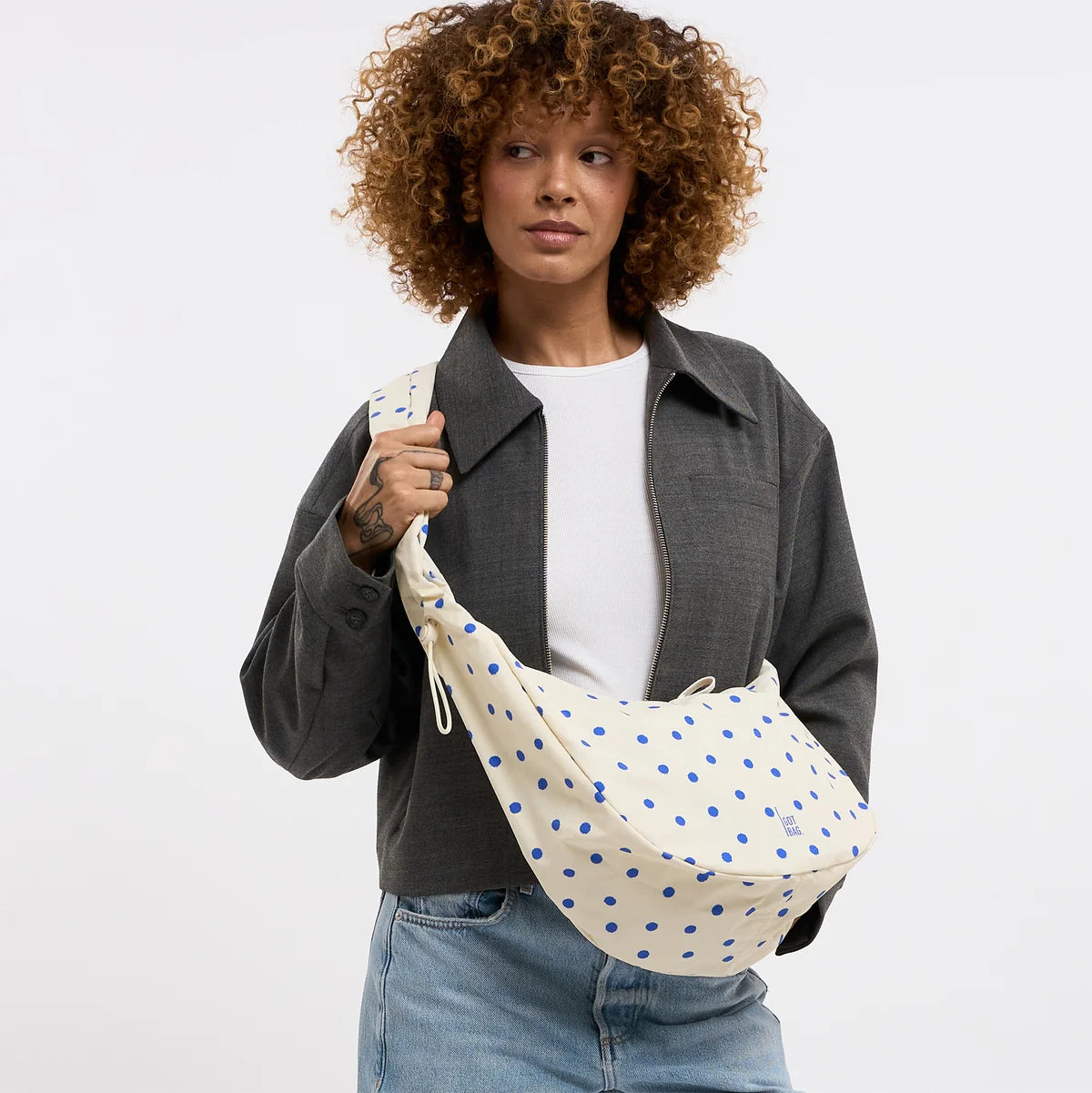 GOT BAG / MOON BAG RUFFLE - DOT CREAM