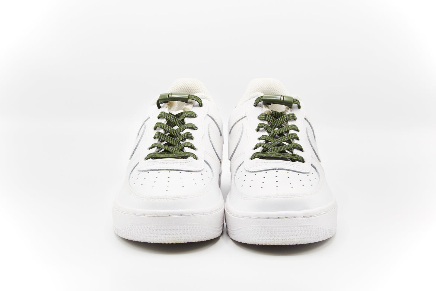 Venyvät kengännauhat - ARMY GREEN HEIJASTAVA